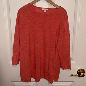 J. Jill Linen/Cotton Coral Sweater